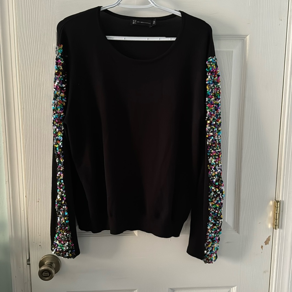 BEAUTIFUL NY & COMPANY SWEATER PERFECT FIR HOLIDAY PARTIES